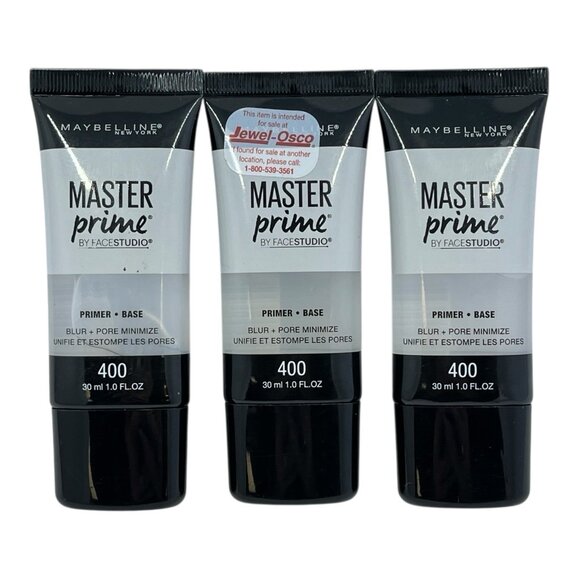 Maybelline Facestudio Master Prime Blur + Pore Minimize 400 1 fl oz Lot Of 3 - Picture 1 of 5